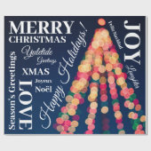 Bokeh Tree Lights, Weihnachten Geschenkpapier (Flach)