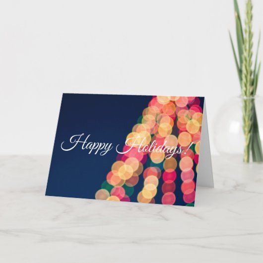 Bokeh Tree Lights, Weihnachten Karte (Vorderseite)