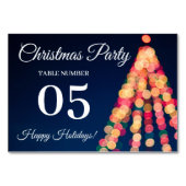 Bokeh Tree Lights, Weihnachten Tischnummer (Rückseite)