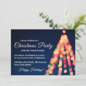 Bokeh Tree Lights, Weihnachts-Party einladen Ankündigung (Stehend Vorderseite)