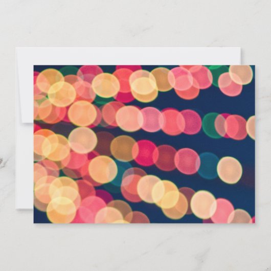 Bokeh Tree Lights, Weihnachts-Party einladen Ankündigung (Rückseite)