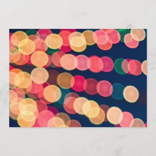 Bokeh Tree Lights, Weihnachtsmenü Menükarte (Rückseite)