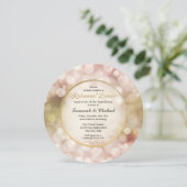 Bokeh Twinkle Sparkle Probe Abendessen Einladung (Stehend Vorderseite)