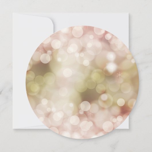 Bokeh Twinkle Sparkle Probe Abendessen Einladung (Rückseite)