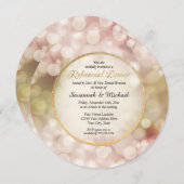 Bokeh Twinkle Sparkle Probe Abendessen Einladung (Vorne/Hinten)