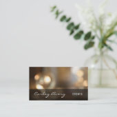 Bokeh u. unscharfe Glasflaschen, die Licht Visitenkarte (Stehend Vorderseite)