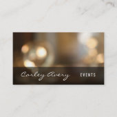 Bokeh u. unscharfe Glasflaschen, die Licht Visitenkarte (Vorderseite)