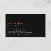 Bokeh u. Zoomobjektiv-Fotograf-Visitenkarte D14 Visitenkarte (Rückseite)