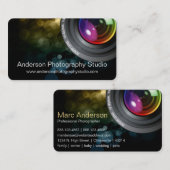 Bokeh u. Zoomobjektiv-Fotograf-Visitenkarte D5 Visitenkarte (Vorne/Hinten)