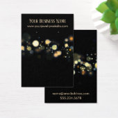 Bokeh über schwarze Ohrring-Display-Karten (Schreibtisch)