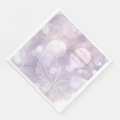 Bokeh und Butterfly Quinceanera Lavender ID1030 Serviette (Ecke)