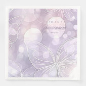 Bokeh und Butterfly Quinceanera Lavender ID1030 Serviette (Vorderseite)