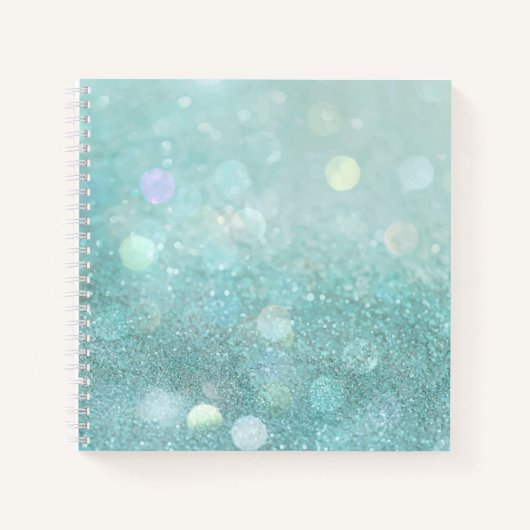 Bokeh und Glitzer Sketchbook Notebook Notizblock (Vorderseite)