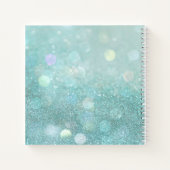 Bokeh und Glitzer Sketchbook Notebook Notizblock (Rückseite)