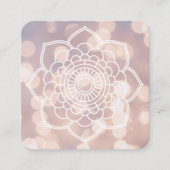 Bokeh und Mandala Quadratische Visitenkarte (Vorderseite)
