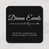 Bokeh und Mandala Quadratische Visitenkarte (Rückseite)