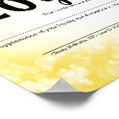 Bokeh universelles Jubiläum Poster (Ecke)