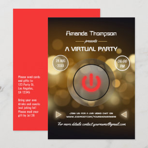 Bokeh Virtuelle Party Einladung