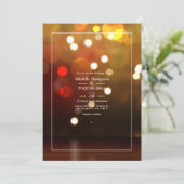 Bokeh Wedding Einladung (Stehend Vorderseite)