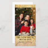 Bokeh Weihnachtsfotografie Sparkle Shimmer Feiertagskarte (Vorne/Hinten)