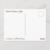 Bokeh Weihnachtsleights Postkarte (Rückseite)