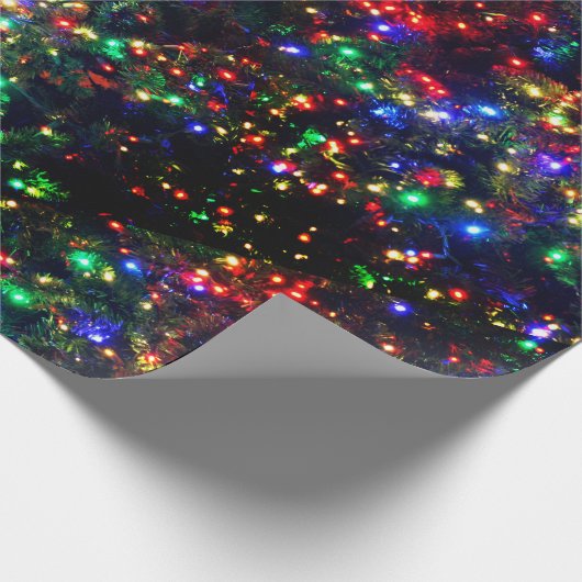 Bokeh Weihnachtslicht verschwommen Shimmer Lens Fl Geschenkpapier (Ecke)