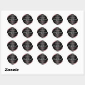 Bokeh White Black Pink Glitzer Body Scrub Labels Runder Aufkleber (Blatt)