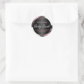 Bokeh White Black Pink Glitzer Body Scrub Labels Runder Aufkleber (Tasche)