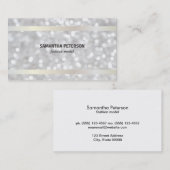Bokeh White Gold Banding Visitenkarte (Vorne/Hinten)