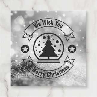 Bokeh Wir wünschen Ihnen ein frohes Weihnachtsfest Geschenkanhänger