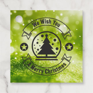 Bokeh Wir wünschen Ihnen ein frohes Weihnachtsfest Geschenkanhänger