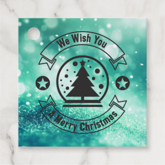 Bokeh Wir wünschen Ihnen ein frohes Weihnachtsfest Geschenkanhänger