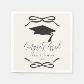 Bokett-Girl-Graduierungsparty Serviette (Vorderseite)
