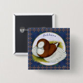 Bokhara in der Runde Button (Vorne & Hinten)