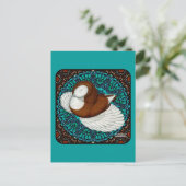 Bokhara Pigeon Extravagant Postkarte (Stehend Vorderseite)