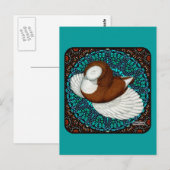 Bokhara Pigeon Extravagant Postkarte (Vorne/Hinten)