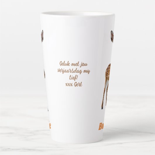 BOKKIE Afrikaans Saffa Expat Afrikaanse Humor Milchtasse (Vorderseite)