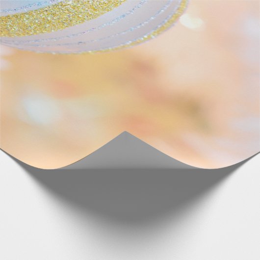 bola navidad color dorado geschenkpapier (Ecke)