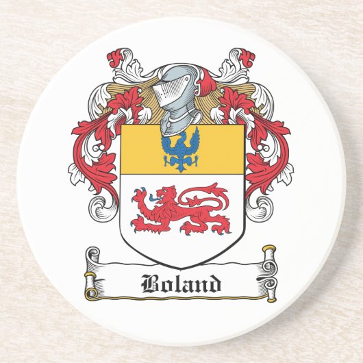 Boland Familienwappen Sandstein Untersetzer (Vorne)