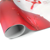 bolas rojas sobre nieve geschenkpapier (Rolleneckpunkt)