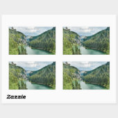 Bolboci Lake, Romania Rechteckiger Aufkleber (Blatt)