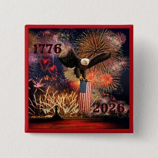 Bold 1776 - 2026 America's 250th Anniversary Button (Vorderseite)