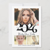 Bold 2023 Graduate 3-Foto Collage Abschluss Anno Ankündigung (Vorderseite)