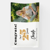 Bold 2024 Gold Glückwunschs Graduate Foto Banner (Vertikal)