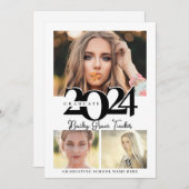 Bold 2024 Graduate 3-Foto Collage Abschluss Ankündigung