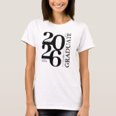 Bold 2025 Graduate Trendy Black Abschluss T-Shirt (Vorderseite)