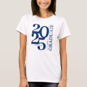 Bold 2025 Graduate Trendy Navy Abschluss T - Shirt (Vorderseite)