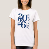 Bold 2025 Graduate Trendy Navy Abschluss T - Shirt (Vorderseite)