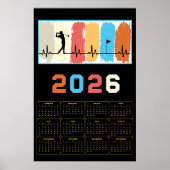 Bold 2026 Golf Calendar  Poster (Vorne)