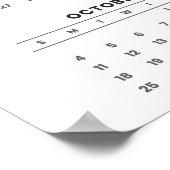 Bold 2026 Golf Calendar Poster (Ecke)